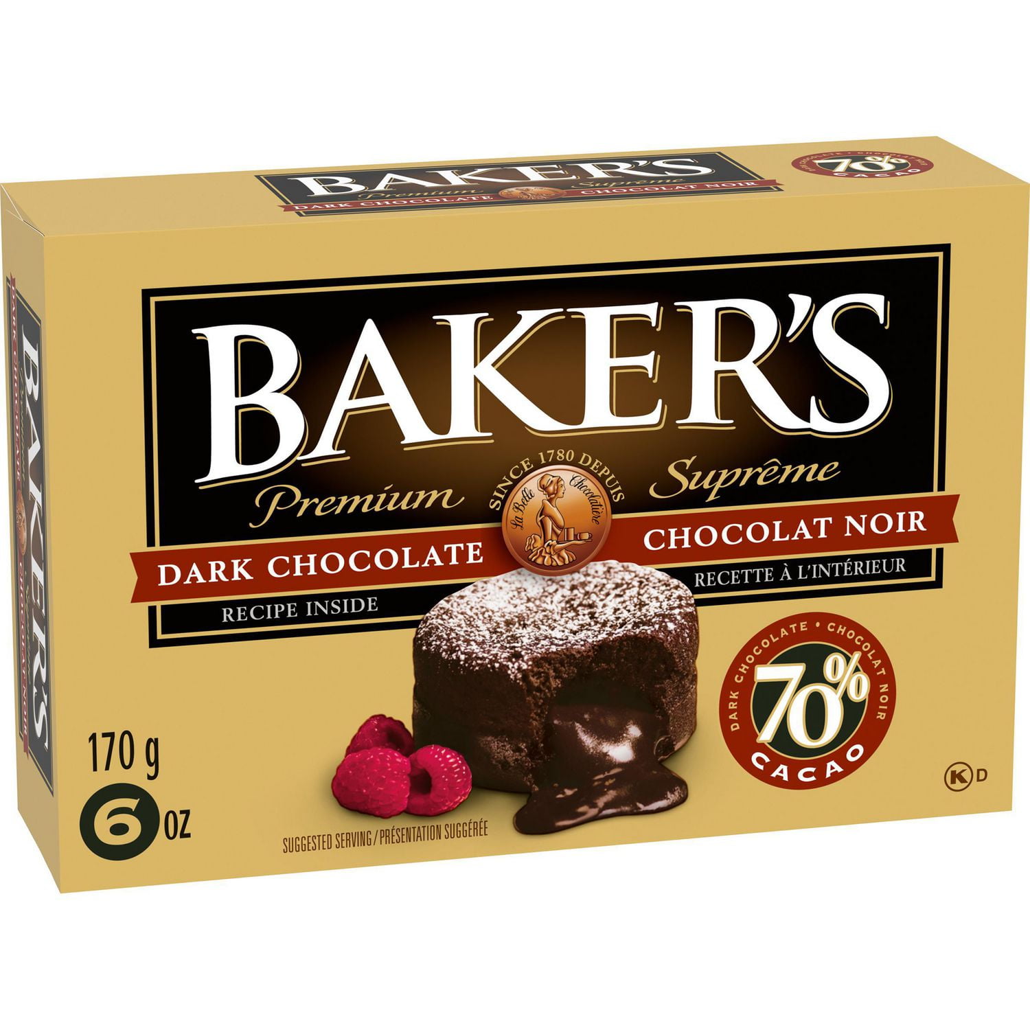 Baker's Premium 70 Dark Chocolate Walmart Canada