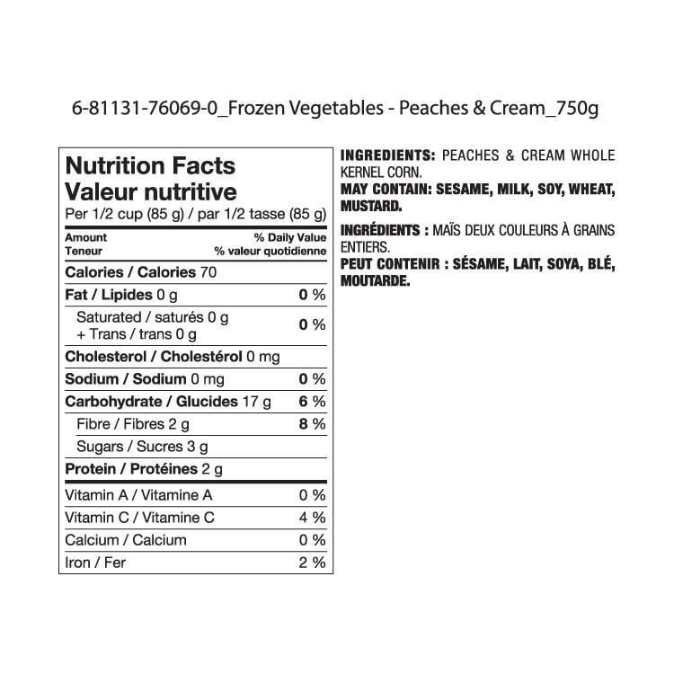 Great Value Whole Kernel Corn Peaches & Cream Walmart Canada