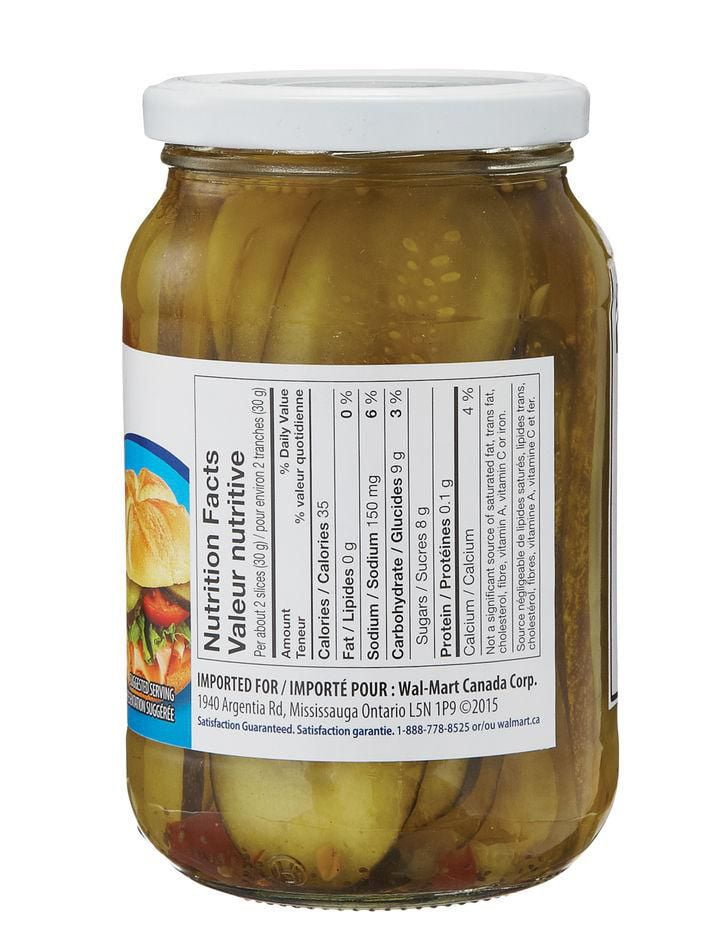 Great Value Bread & Butter Pickles Walmart Canada