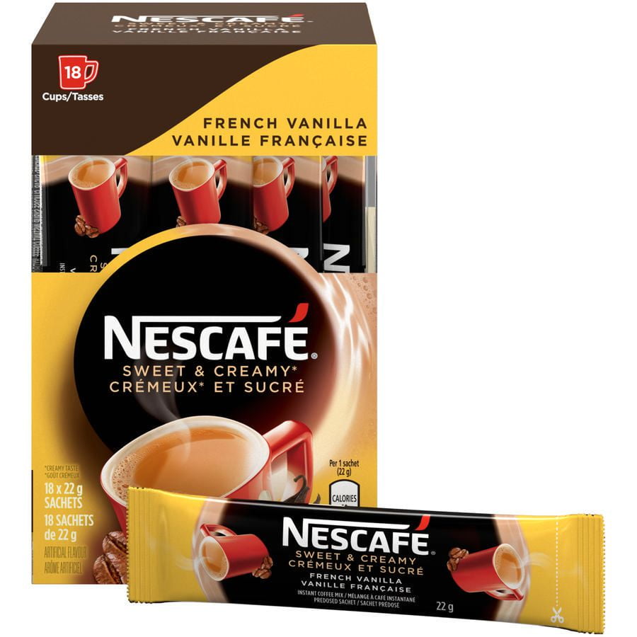 Nescaf Sweet Creamy French Vanilla Instant Coffee Sachets Walmart