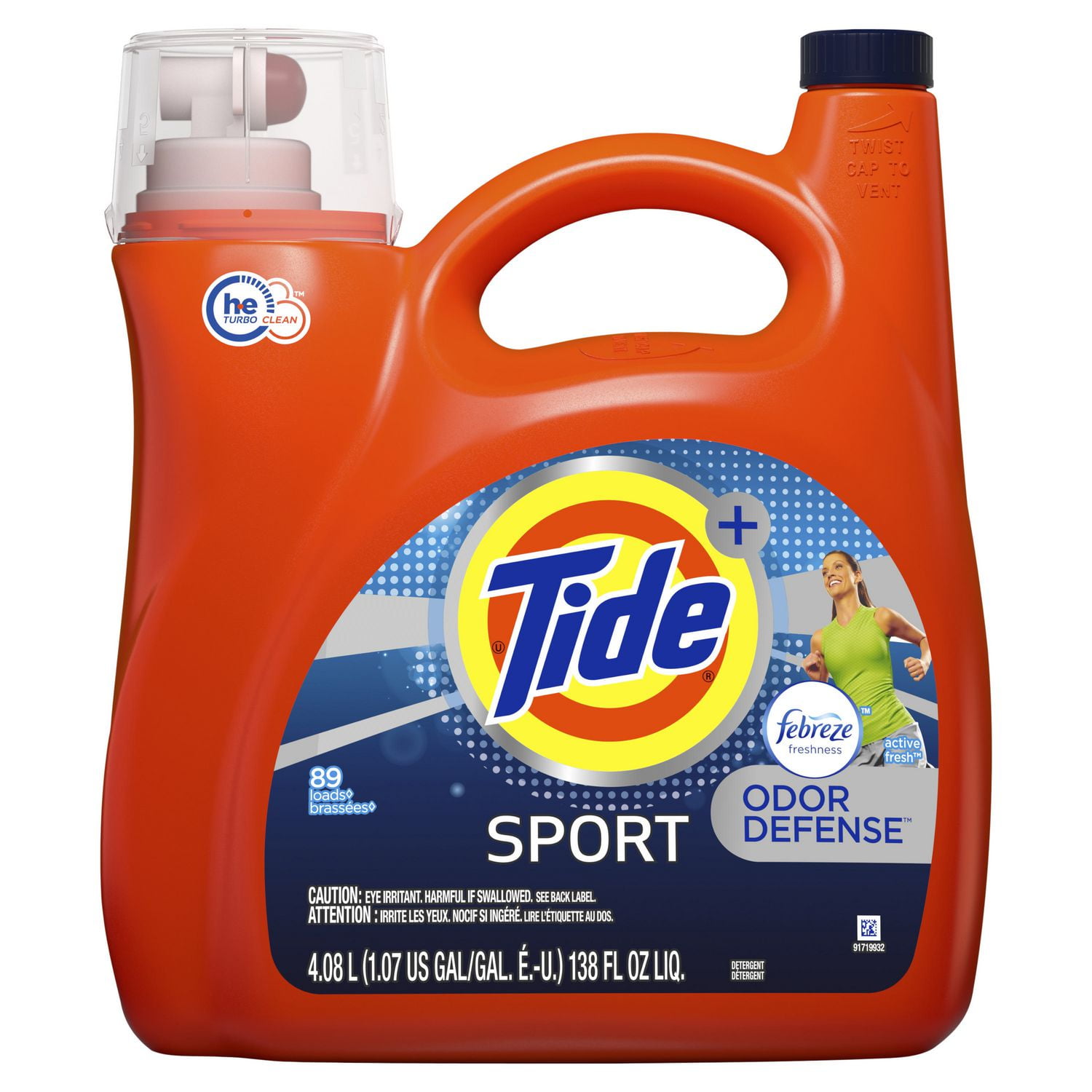 Tide Plus Febreze Sport Odor Defense He Turbo Clean Liquid Laundry