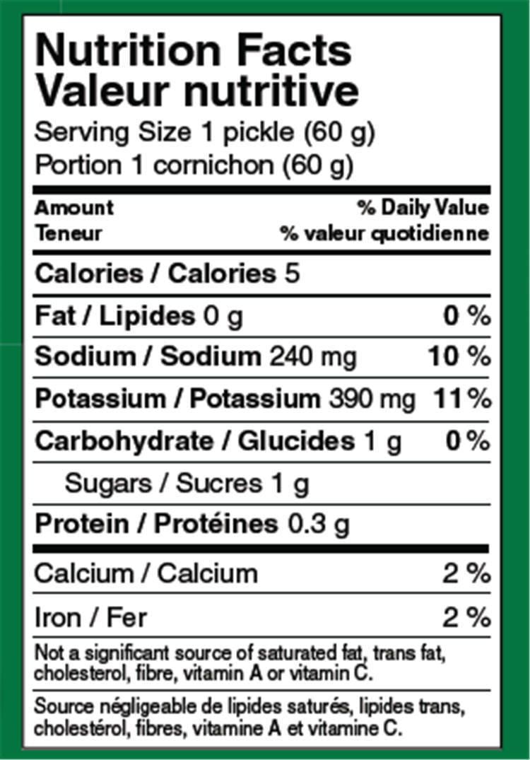 Bick’s® 50 Less Salt Garlic Whole Dill Pickles Walmart Canada