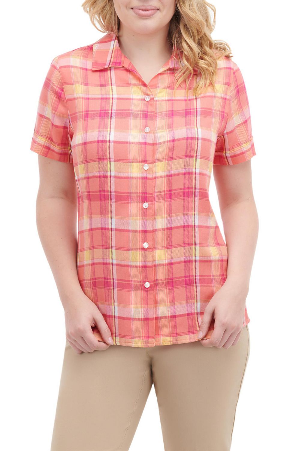 Alia Women S Plaid Blouse Walmart Canada