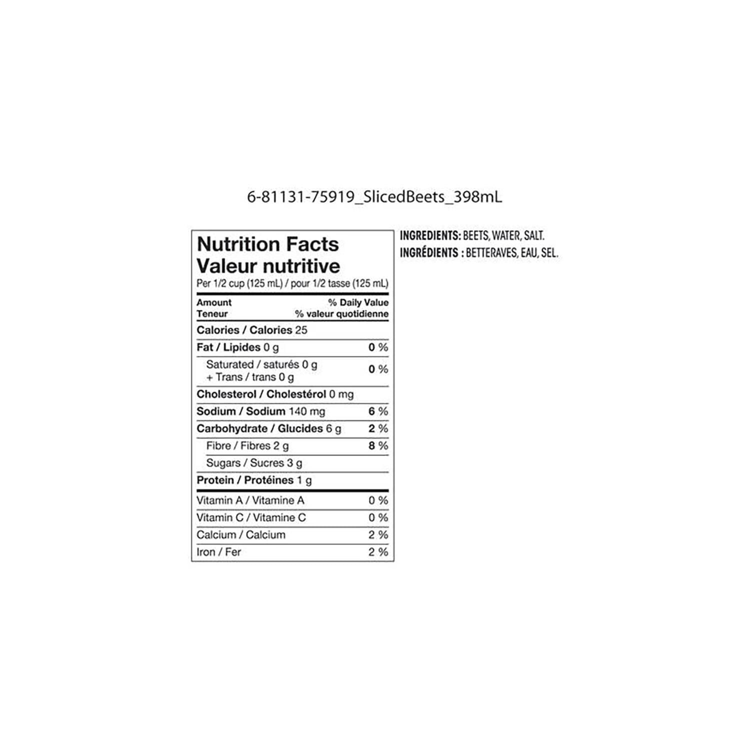 Great Value Sliced Beets Walmart.ca