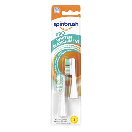 Kids and Slim Spinbrushes Refills for ARM & HAMMER Spinbrush Pro Series Daily Clean battery-powered toothbrush features dual-action technology. A circular oscillating head spins to clean and polish even between teeth.