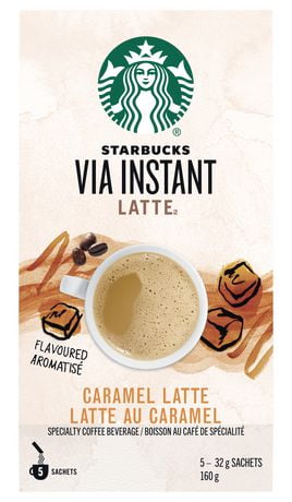 starbucks via instant caramel coffee latte specialty beverage walmart 5ct zoom