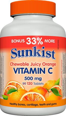 UPC 625273010190 product image for Sunkist Vitamin C Chewable Juicy Orange Tablets | upcitemdb.com