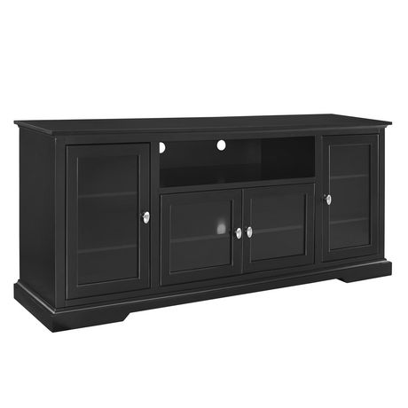 WE Furniture 70" Black Wood Highboy TV Stand | Walmart Canada