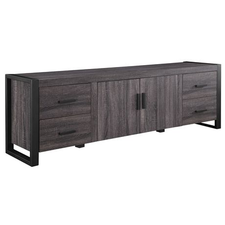 WE Furniture 70" Grey Wood TV Stand Console | Walmart Canada