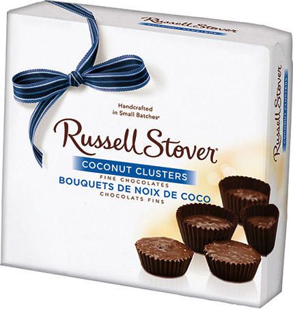UPC 077260040848 product image for Russell Stover Candies Russell Stover Chocolate Coconut Clusters Square Box | upcitemdb.com