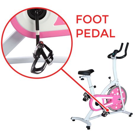 sunny health & fitness pink indoor cycling bike