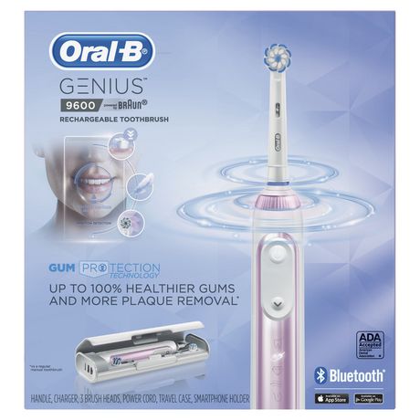 Oral-B 9600 Electric Toothbrush, 3 Brush Heads, Powered By Braun, Sakura Pink