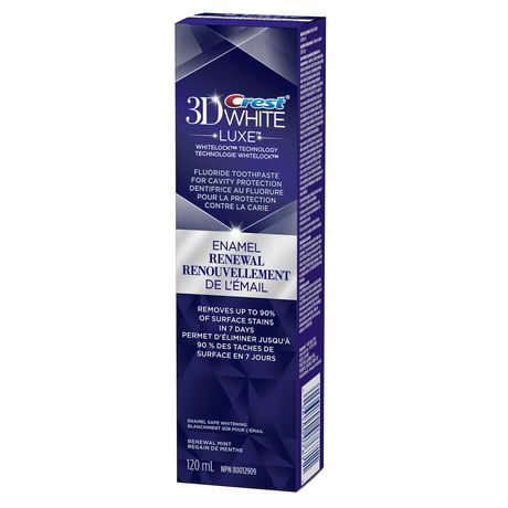 Crest 3D White Luxe Renewal Mint Teeth Whitening Toothpaste | Walmart 