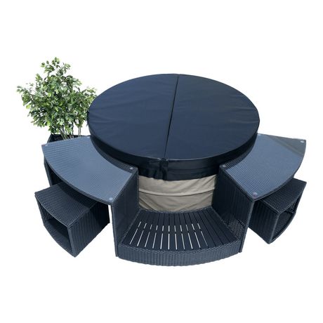 round table surround spa bar canadian furniture tub canada zoom walmart