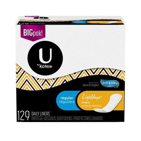 UPC 036000490602 product image for U By Kotex Lightdays Liners, Regular, Fragrance-Free, 129 Count | upcitemdb.com