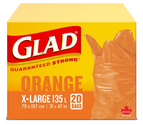 UPC 067489101819 product image for Glad Easy-Tie Orange Garbage Bag | upcitemdb.com