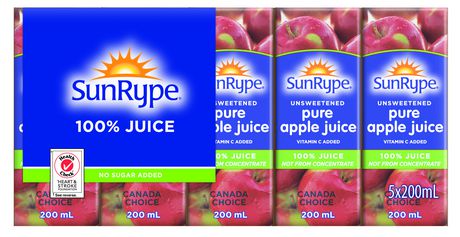 unsweetened apple juice and regular apple juice