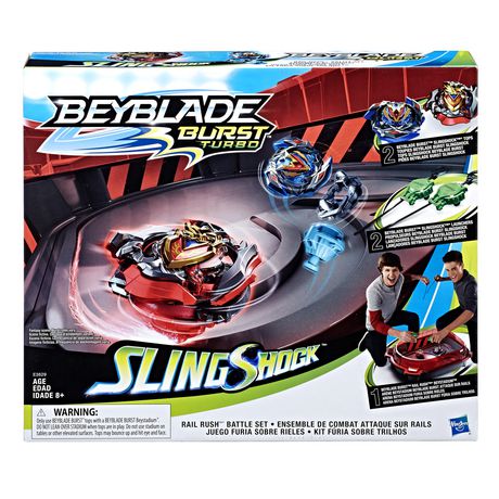 Beyblades Beyblade Burst Turbo Slingshock Rail Rush Battle Set