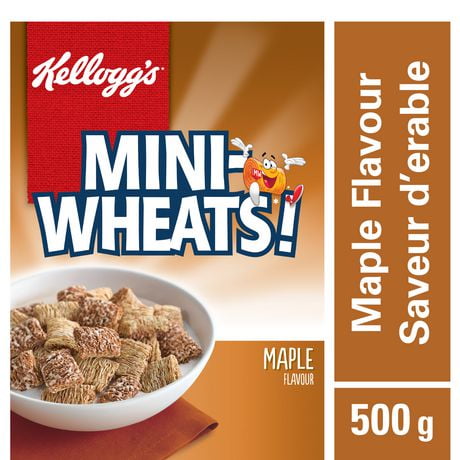 UPC 064100590076 product image for Kellogg's Mini-Wheats Cereal, Maple Flavour, 500G | upcitemdb.com