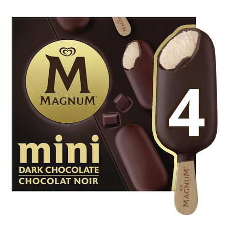 Magnum Mini Dark Belgian Chocolate Ice Cream Bar 4 Pack Magnum Dark