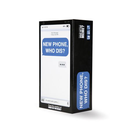 What Do You Meme New Phone, Who Dis? Adult Party Game White, Blue, Black