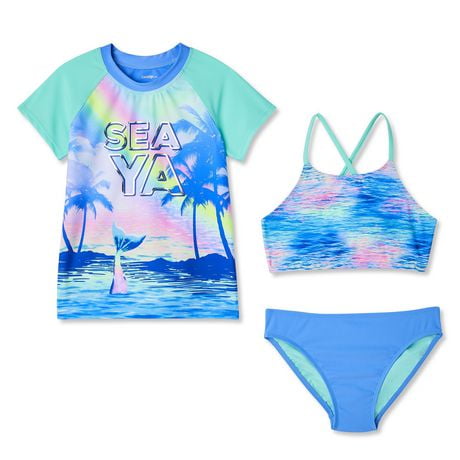Ages 18//24mths Swim Suit 2//3 Swimming Costume 4//5yrs 3//4 Shimmer and Shine surf Suit