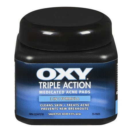 oxy acne medicated pads triple action zoom