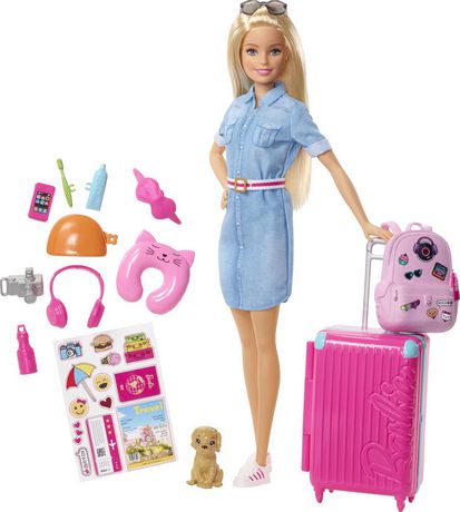 Barbie Travel Doll & Accessories Set