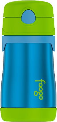 UPC 041205702498 product image for Thermos Foogo Vaccum Insulated Straw Baby Bottle Blue/Green Toddler | upcitemdb.com