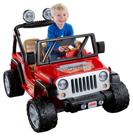 Power Wheels Jeep Wrangler Ride-On Vehicle - Lava Red & Black