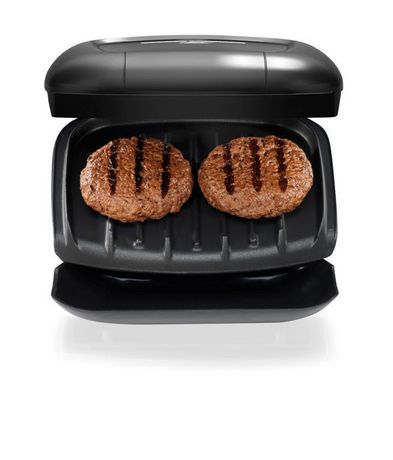 George Foreman 2-Serving Classic Plate Electric Indoor Grill And Panini Press Black