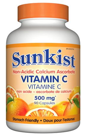 UPC 625273010411 product image for Sunkist Non-Acidic Calcium Ascorbate Vitamin C, 500 Mg | upcitemdb.com