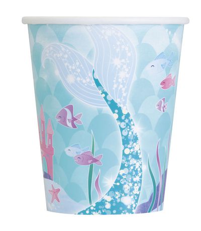 mermaid cups walmart supplies cup partyrama 270ml paper canada