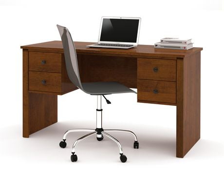 Bestar Somerville Executive Desk With Two Pedestals In Tuscany Brown ...