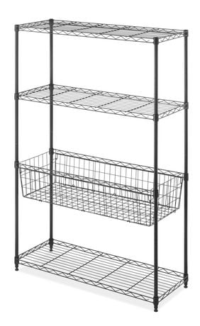 Metal Gridwall Shelving Black 23 x 12 x 2