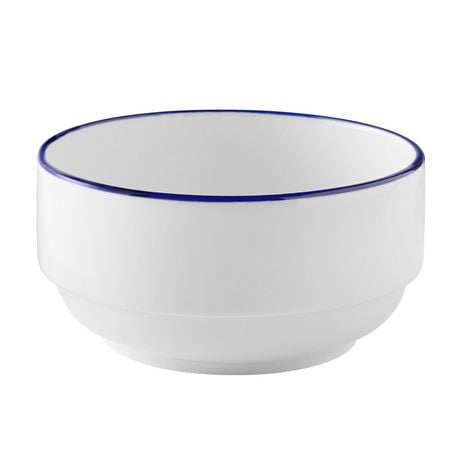 Mainstays Blue Rim Stoneware Dinnerware Round Bowl 5 90 Inch Walmart