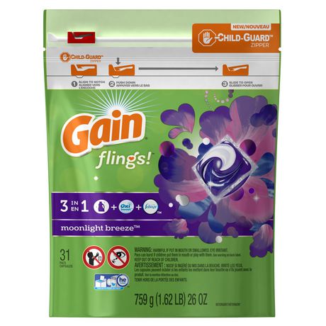 UPC 037000867555 product image for Gain Flings Moonlight Breeze Laundry Detergent Pacs | upcitemdb.com