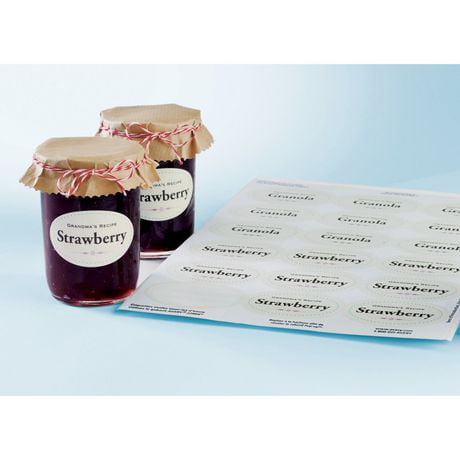 Avery ® Print-to-the-Edge Oval Labels 22814, Glossy White, 1-1/2"x 2-1/ ...