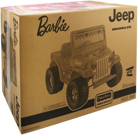 Fisher-Price Power Wheels Barbie Jeep 6-Volt Battery-Powered Ride-On