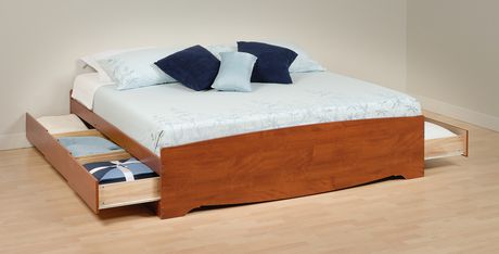 king bed drawers platform storage prepac zoom