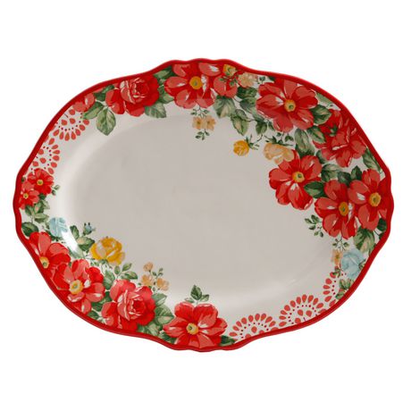 THE PIONEER WOMAN VINTAGE FLORAL 14 5 INCH SERVING PLATTER Walmart Canada