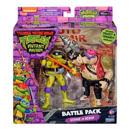 Teenage Mutant Ninja Turtles Mutant Mayhem Donatello Vs Bebop Figure