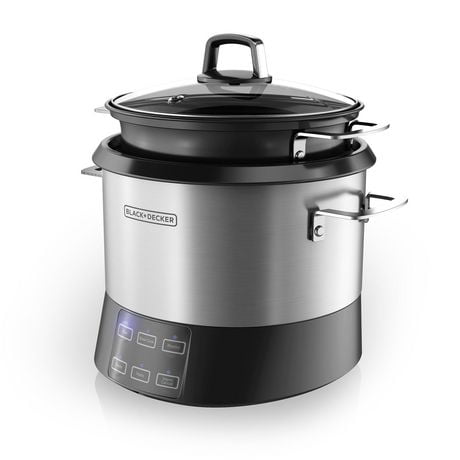 UPC 050875816992 product image for Black+Decker Black + Decker Multicooker Rice Cooker In Black And Stainless Steel | upcitemdb.com