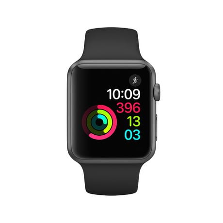apple watch sport 42mm space gray aluminum case with black sport band