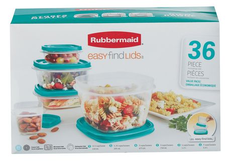 rubbermaid easyfind lids food storage set 48 pieces