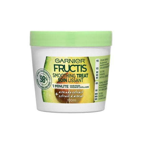 Garnier Fructis Avocado Smoothing Treat Hair Mask Ml Walmart Ca