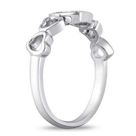 Miabella Diamond Accent Sterling Silver Multi Heart Ring Walmart Canada