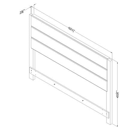 headboard shore south weathered munich oak queen inch zoom