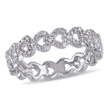 Miabella Diamond Accent Sterling Silver Multi Heart Ring Walmart Canada