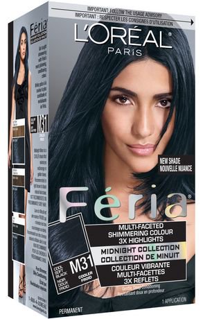 L'Oréal Paris Feria Midnight M31 Cool Soft Black Hair Colour | Walmart.ca